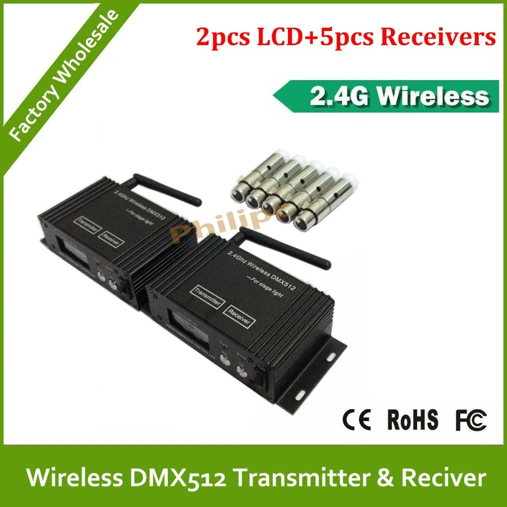 DHL Бесплатная доставка 7XLOT 2 4G DMX беспроводной приемник для светодиодного