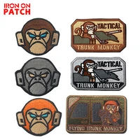 tanks monkey tactical trunk monkey patchesmilitary embroidered patch hook loop armband epaulette button badge for coat