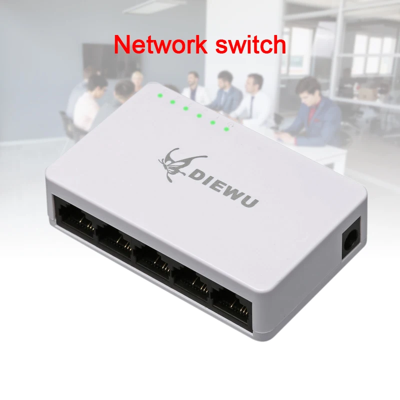 5 портовый коммутатор Ethernet сетевой концентратор LAN самоприспосабливающийся