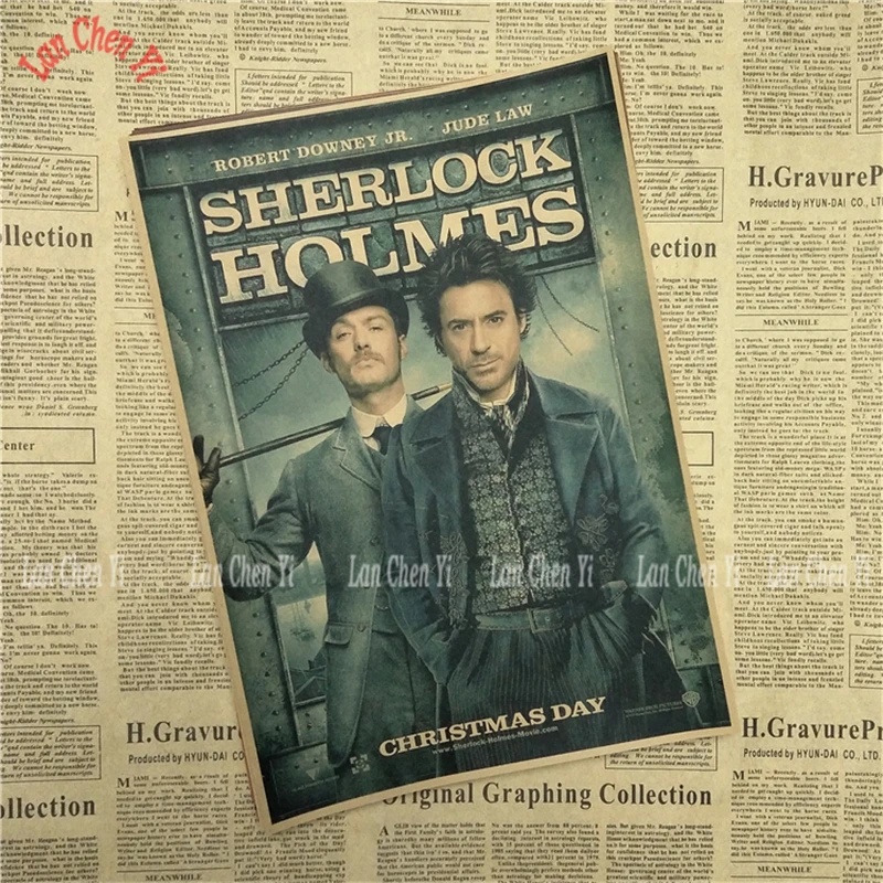 Sherlock Vintage Kraft Paper Poster Wall Stickers For Living Room Home Decoration | Дом и сад