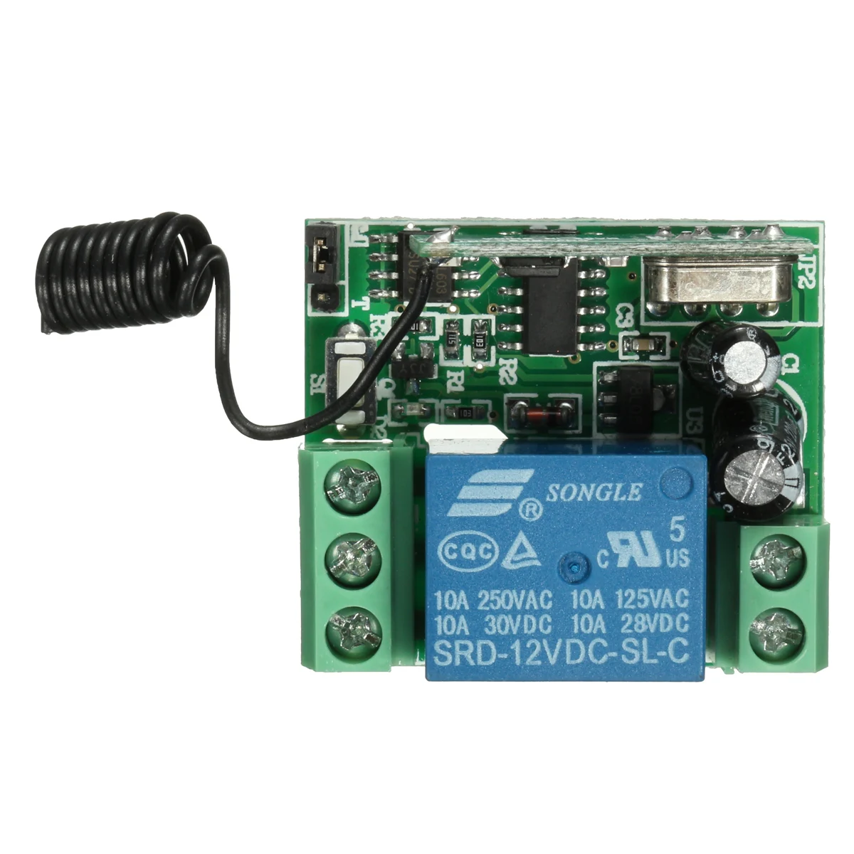 

1CH Wireless RF Remote Control Switch Transmitter DC 12v 10A Relay + Receiver 315mhz Remote Control 40mm*37mm*25mm