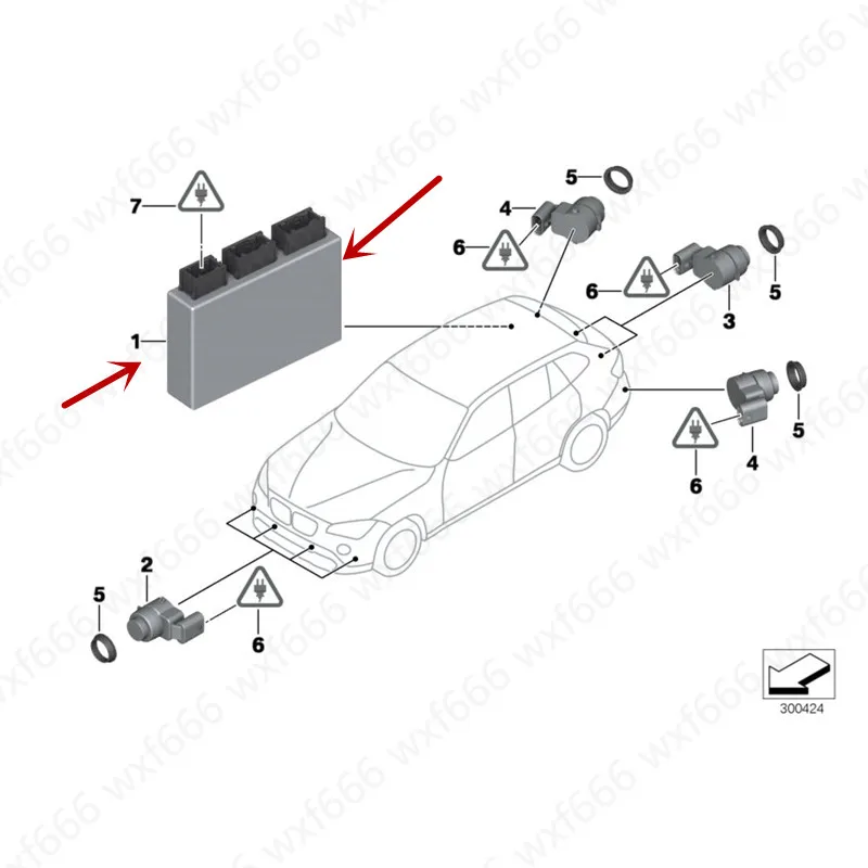 Car Reversing radar computer board module X1 E84b mw20D Parking distance probe controller alarm system | Автомобили и мотоциклы