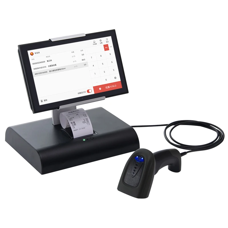 10 дюймовый ресторанный сенсорный экран pos система с программным