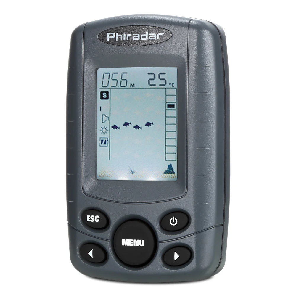 Phiradar FF108A портативный профессиональный рыболокатор проводной гидролокатор сенсор рыболокатор подводный рыболокатор инструмент с ЖК-дисплеем