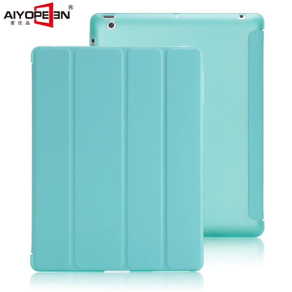Чехол для Apple iPad 2/3/4 aiyopeen ультра тонкий из искусственной кожи с откидной крышкой чехол на заднюю панель из ТПУ Magentic смарт-чехол для iPad 2/3/4 A1430 A1460 - Цвет: water blue