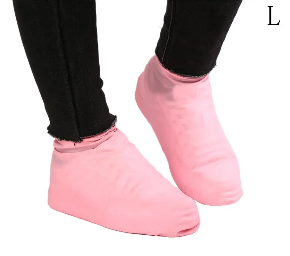 1 пара многоразовые латексные водонепроницаемая обувь охватывает Нескользящие