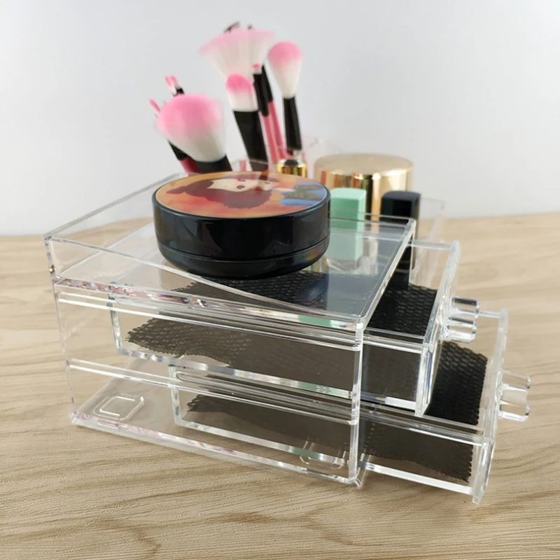Акриловый ящик для хранения косметики HUNYOO ювелирных украшений лака ногтей
