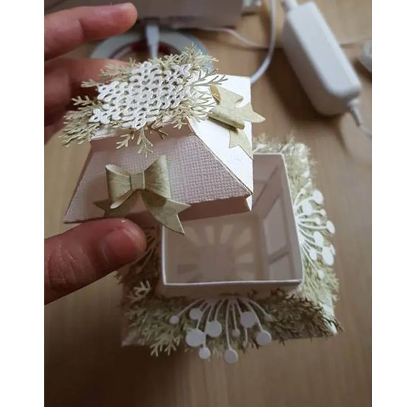 3D настольная лампа Подарочная коробка металлические режущие штампы для DIY