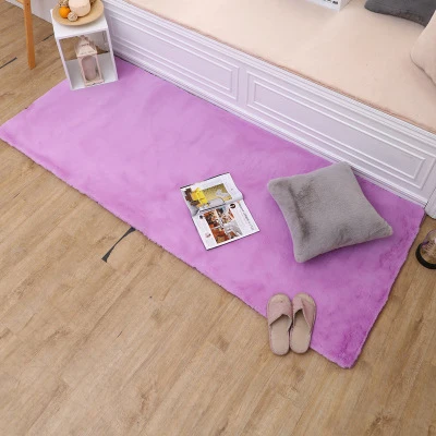 Light Purple Ковер в скандинавском стиле, имитация кроличьего бархата, для детской комнаты, гостиной, стола, спальни, полноразмерная кровать, прикроватный ковер, пушистые татами, плавающие окна, коврик - Цвет: Light Purple