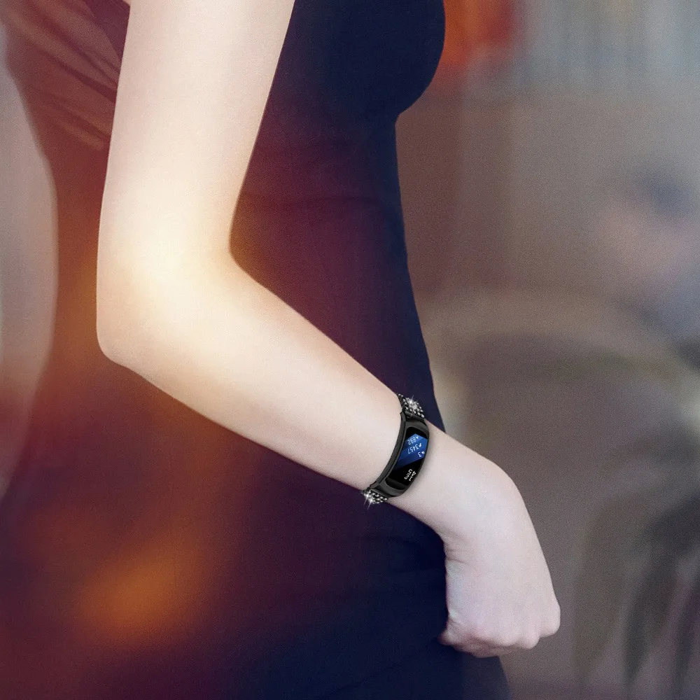 Для samsung gear Fit 2 Fit2 PRO SM-R360 аксессуары для наручных часов, стразы с кристаллами, бриллианты, металлические браслеты из нержавеющей стали