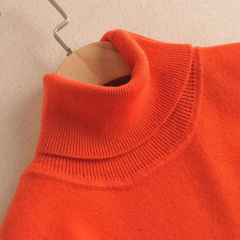 Модный свитер с высоким воротником Женский Топ длинным рукавом вязаные свитера