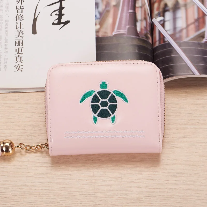 Dudini новый дамы кошелек Японии и корейской моды простой Вышивка 2 раза короткие