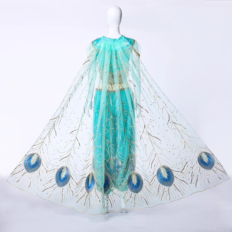 

Custom Made Movie Aladdin Jasmine Princess Cosplay Costume For Adult Women Girls 2019 New Jasmin Halloween Party Free Shipping