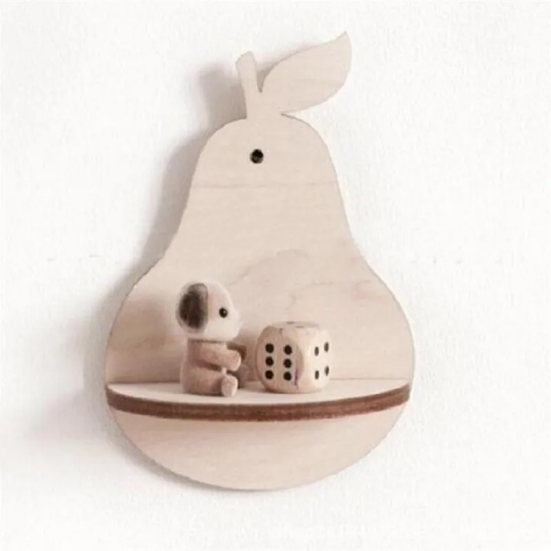 Декор для дома CreativeWooden в форме груши/яблока/облака Настенные Мини полки