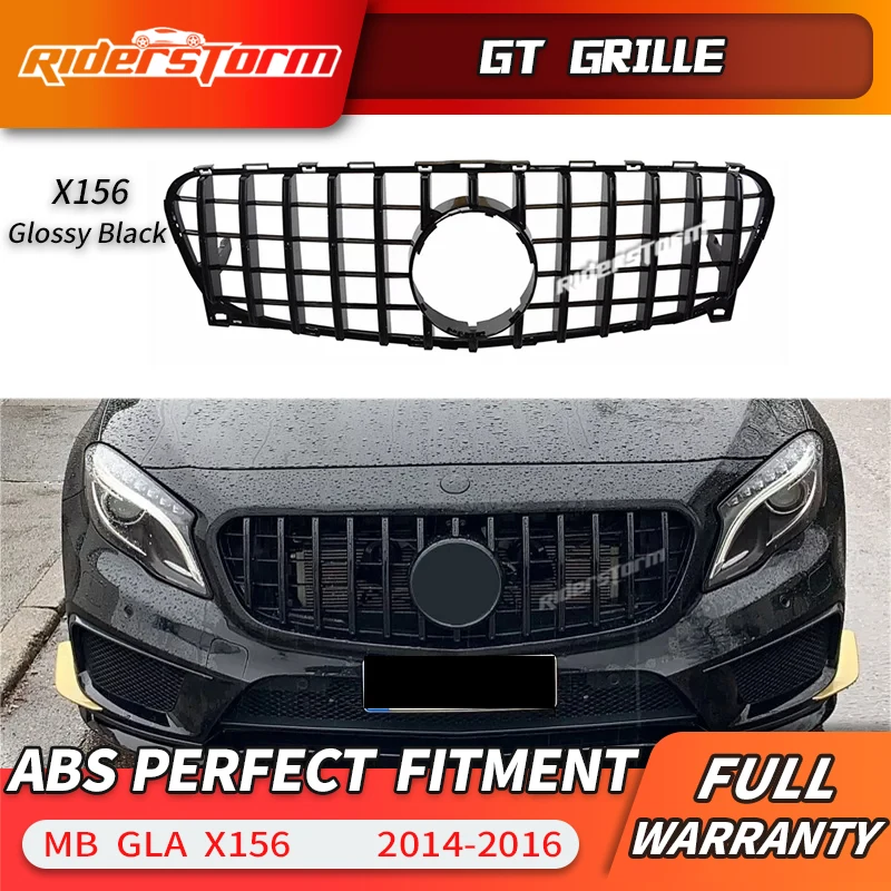 Для GLA класса X156 GT гриль GLA45 Стиль Передняя решетка для Мерседес Бенц GLA180 GLA250