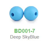 Sky Blue Chenkai 100 шт 9 мм BPA бесплатно DIY силиконовый Прорезыватель для зубов с бусинами, Детские пустышки, пустышки для прорезывания зубов, ювелирные изделия для изготовления бусин, сенсорные игрушки, аксессуары - Цвет: Sky Blue