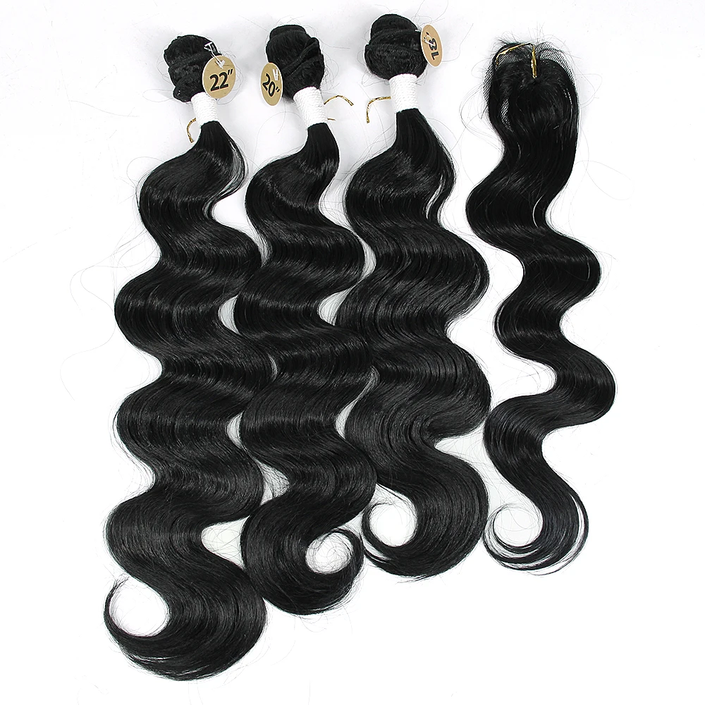 Объемные волнистые волосы для наращивания черный коричневый цвет 18 20 22 дюйма