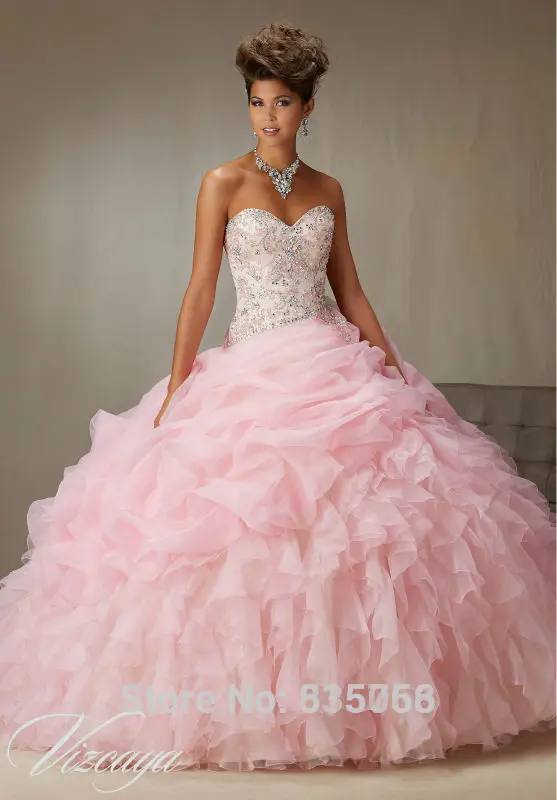 Лаванда Розовый Милая Бальное платье Из Органзы Паффи Принцесса vestidos дебютанток