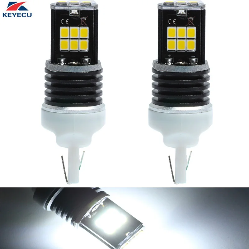 

KEYECU 2x T20 7440 7443 яркий белый светодиодный задний фонарь без ошибок 15SMD 2835 задний фонарь для автомобиля