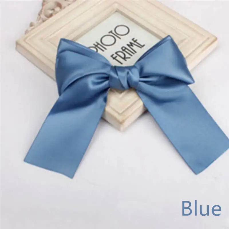 Blue 1 шт. лента большой бант шпильки заколка для волос Женская атласная трендовая заколка для волос заколки для девочек женские шпильки аксессуары для волос Прямая поставка - Цвет: Blue