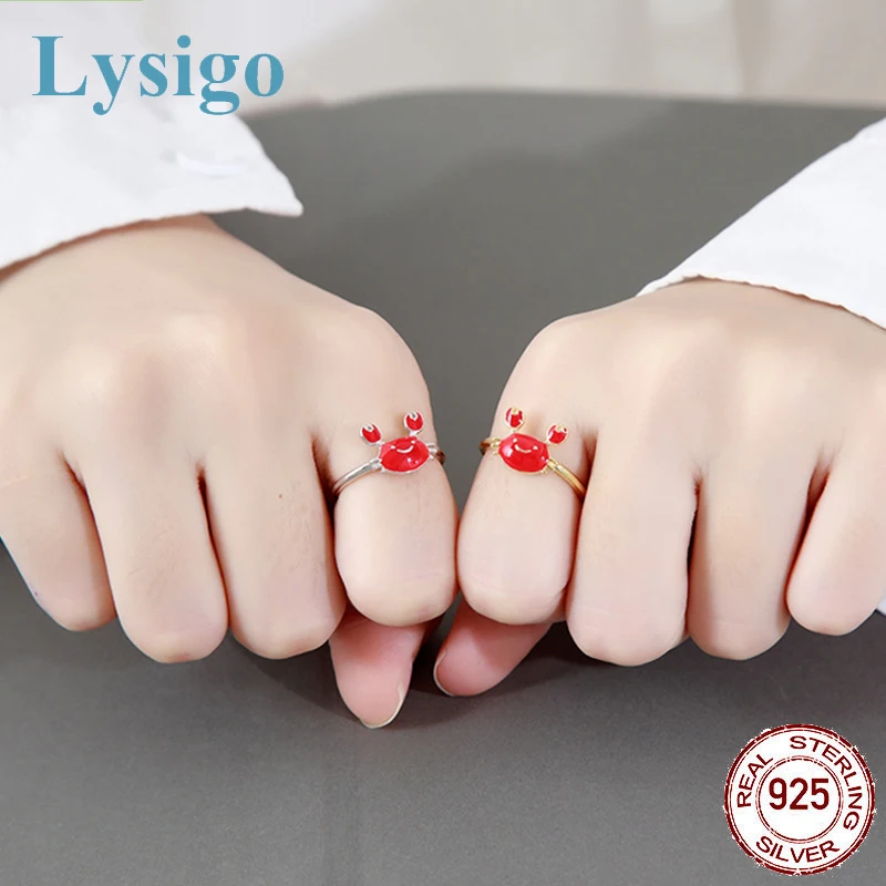 Lysigo S925 Серебряные Золотые кольца для женщин Новая мода лето пляж панк милый
