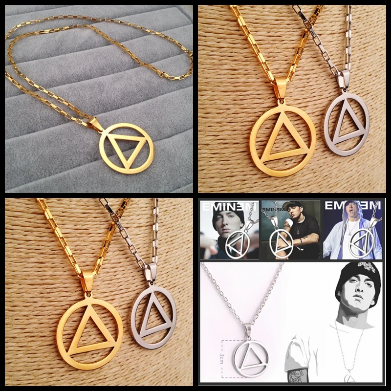 Кулон Eminem в стиле хип хоп из титановой стали подарочной коробке бесплатная