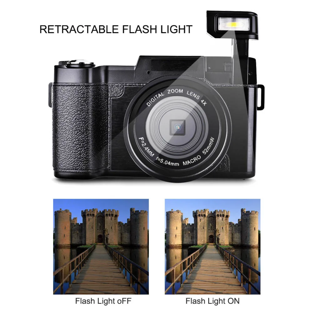 Новый 3 0 дюймов Дисплей 4X зум Full HD 24MP 1080 P Digital Photo Камера видеокамера дополнительно