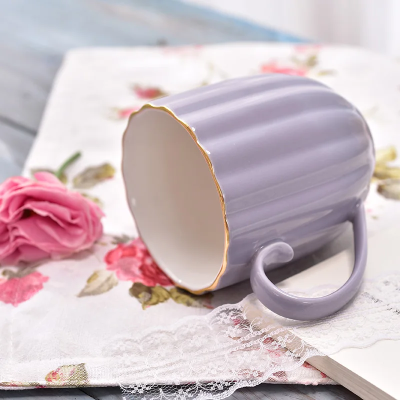 Элегантная керамическая кружка с узором короны красивая кофейная чашка черная