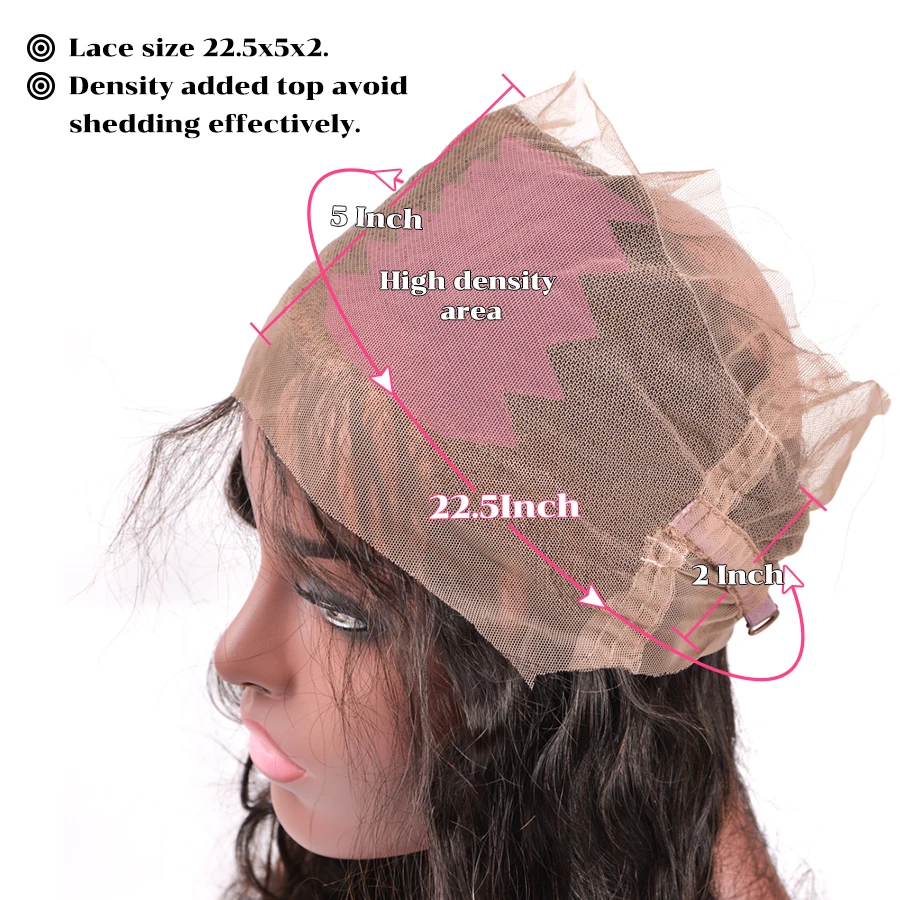 100% человеческие волосы предварительно сорванные 360 кружева фронтальное Закрытие