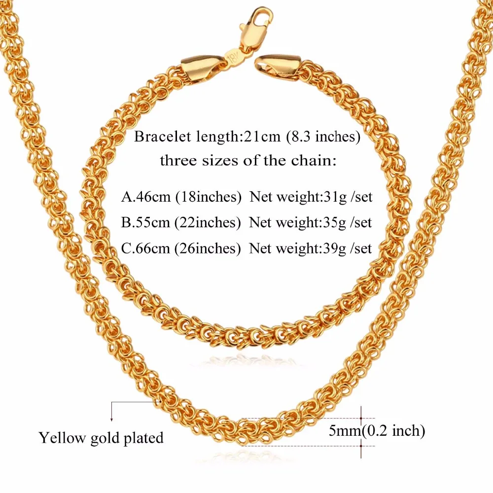 Нежный Италия браслет и ожерелье цепочка комплекты блестящие золотые блестки