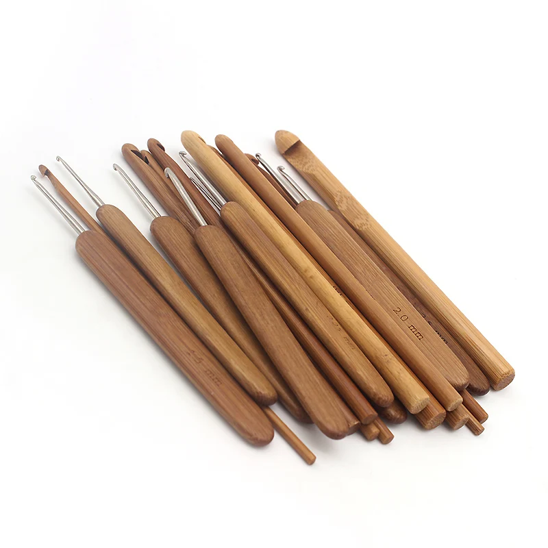 DONYAMY Продвижение 20 шт. карбонизированные бамбуковые крючки для шитья наборы с