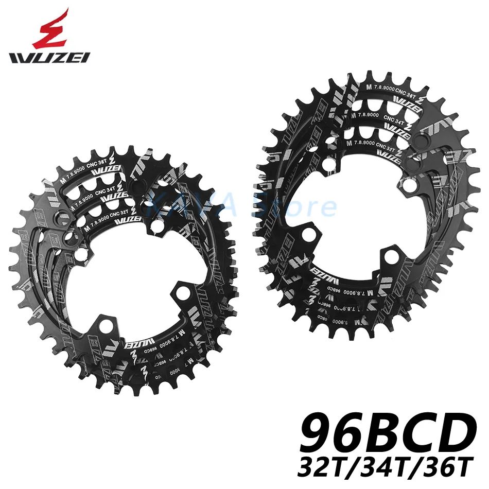 Wuzei 96BCD MTB велосипедная Звездочка широкий узкий Звездочка 32/34/36T Овальный/круглый рукоятка передняя Звездочка для Shimano M7000 M8000 M9000