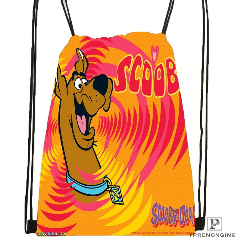 Custom HD Scooby Doo Drawstring рюкзак сумка милый детский (Черная задняя часть) 31x40 см #180531 03