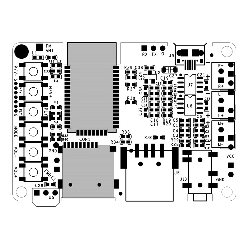 Беспроводная Плата усилителя мощности Bluetooth 5 0 стерео приемник передатчика BK3266