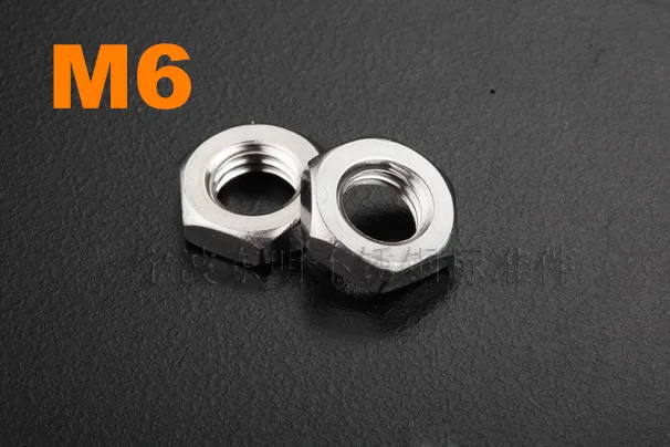 

100pcs/lot DIN439 M5 Stainless steel hex thin nut