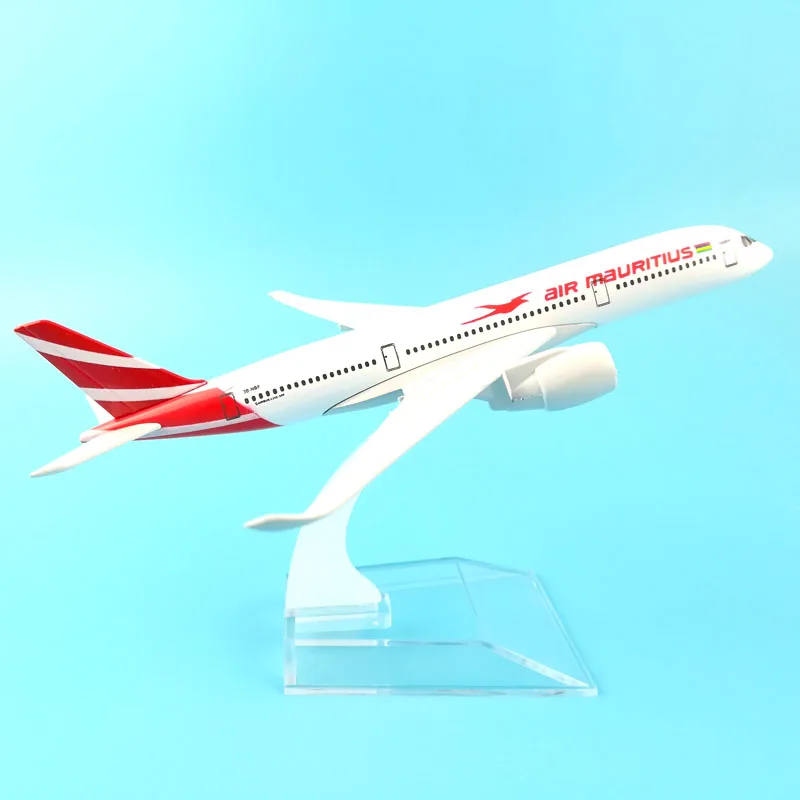Игрушечная модель самолета MAURITIUS AIRLINES из металлического сплава 16 см подарок на