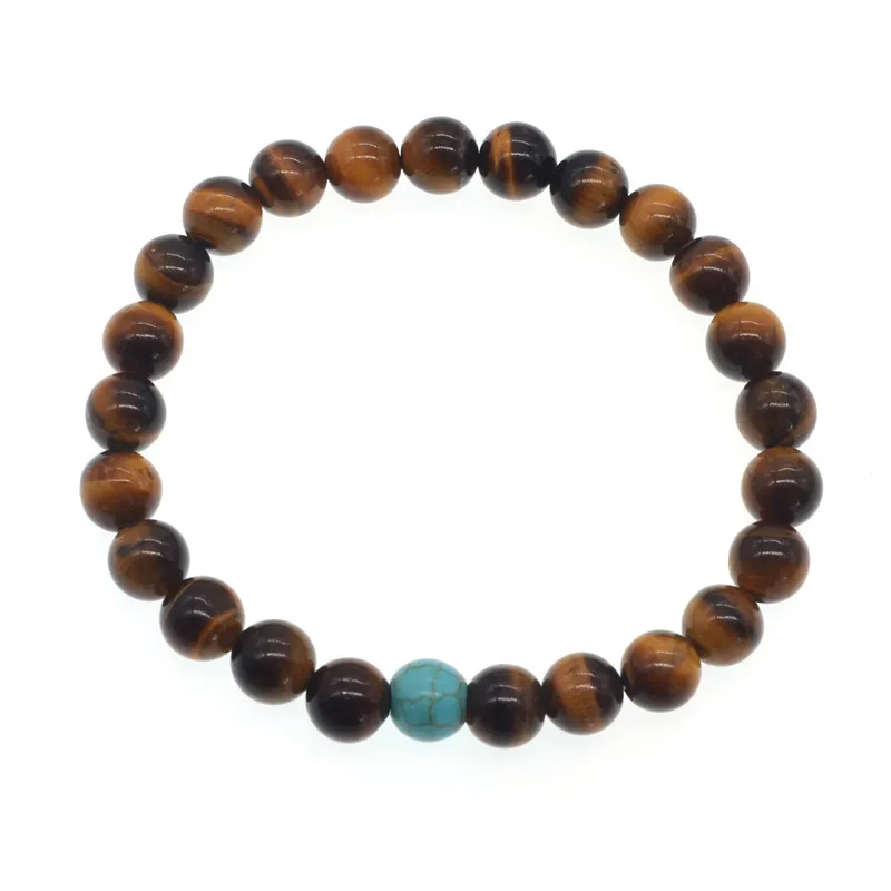 2Pcs Lucky Gem Fashion Natural stone Tiger Eye 8mm Beaded bracelet  Beads Bracelets for Women Men Lovers Jewelry Gift  Pulseras