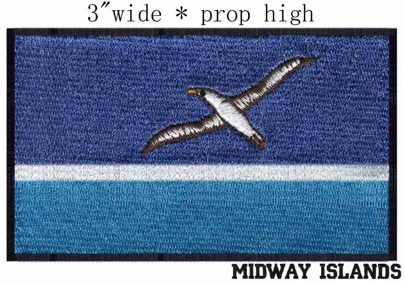 

Средний флаг острова 3,0 "Широкая вышивка патч для моря mew/Летающий/в небе