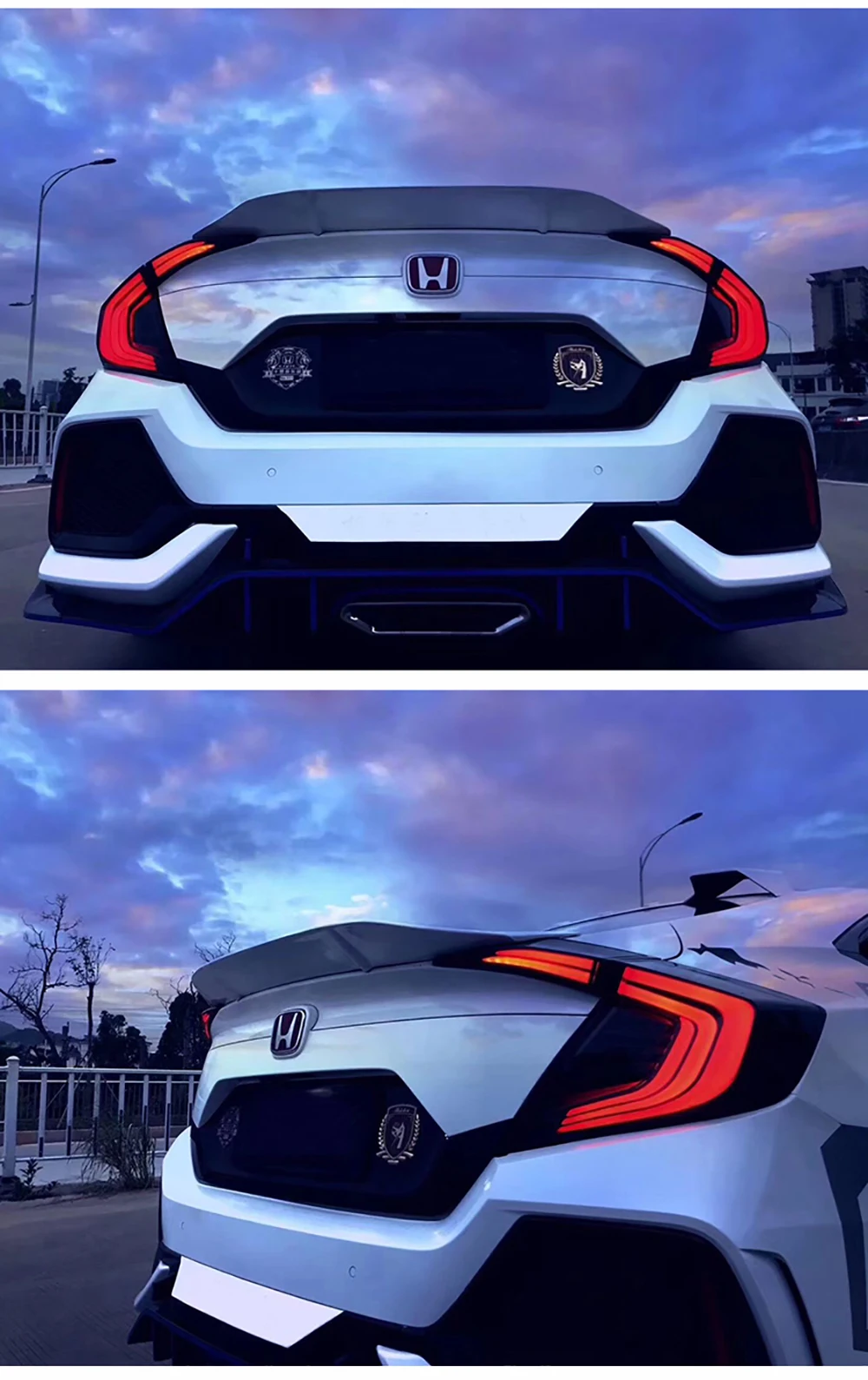 AITWATT для Honda Civic R Стиль заднего крыла спойлер багажника загрузки крылья Спойлеры из углеродного волокна автомобильные аксессуары