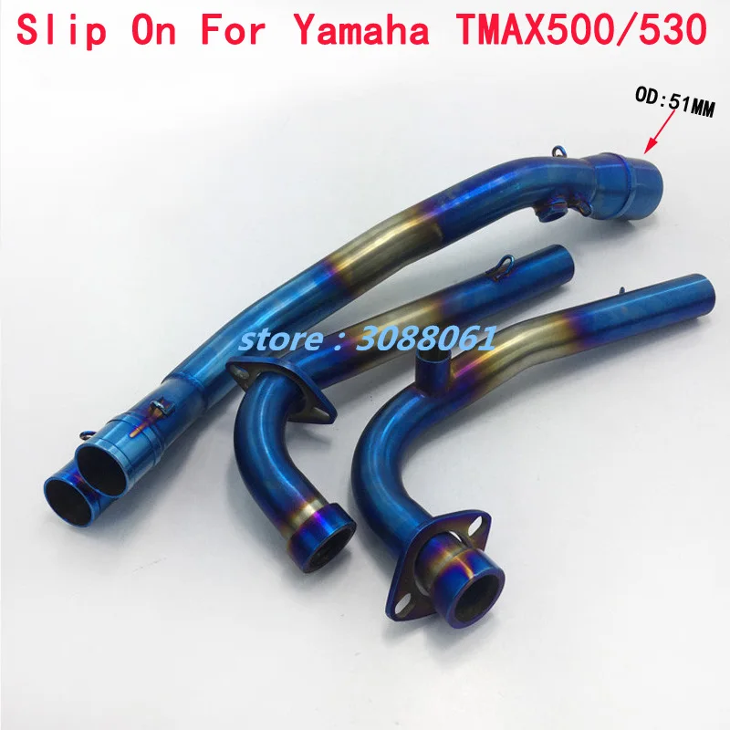 Синяя выхлопная труба средней длины глушитель полная система для Yamaha R15 Tmax500 T MAX500