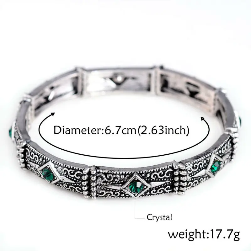 Винтажные богемные женские браслеты-шармы Серебрянные украшения в античном