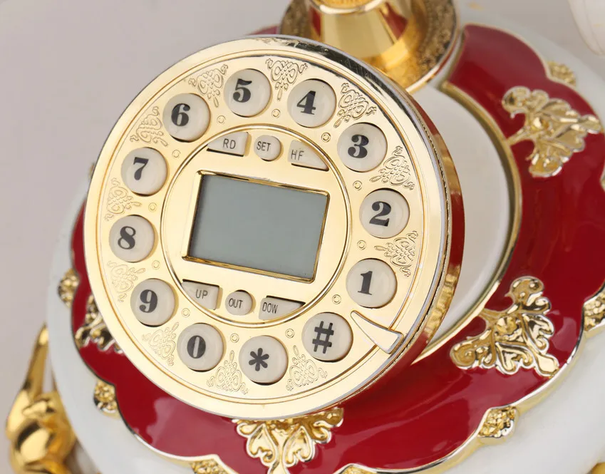Free shipping high-grade red roses embossed gift home phone landline telephones European retro antique 10pcs | Компьютеры и офис