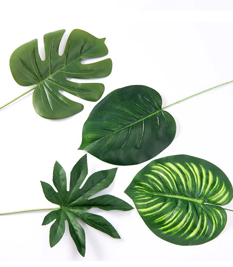 Искусственный тропический Monstera Kwai пальмовое дерево листья домашний сад украшения поддельные растения фотография Фон plante artificielle