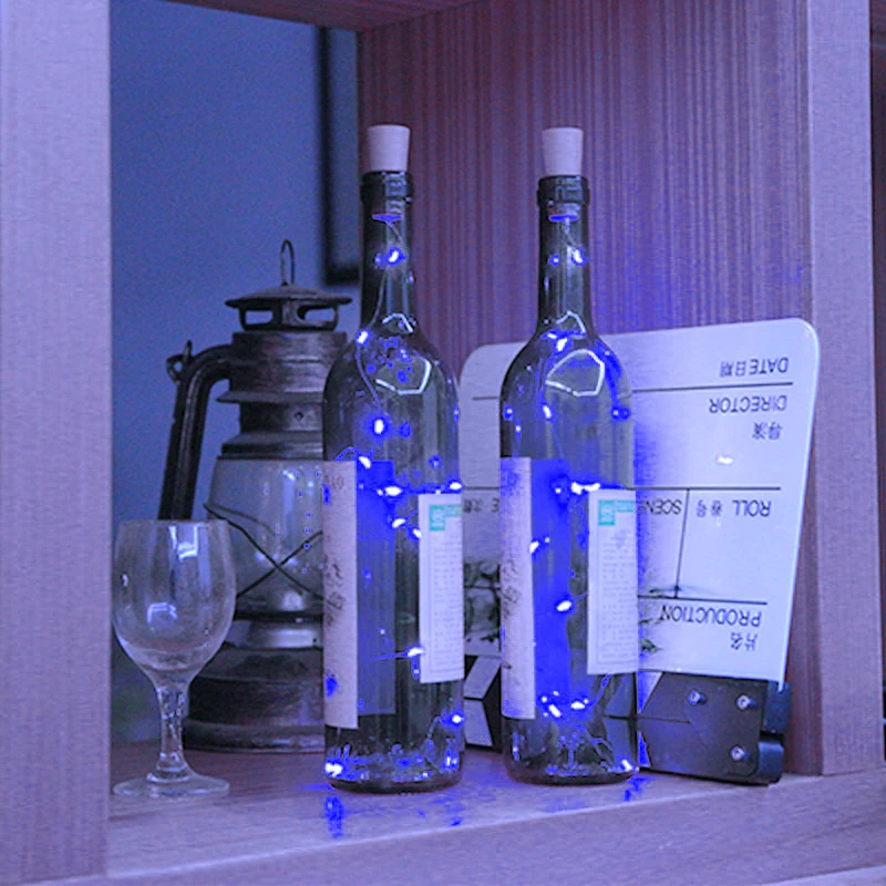 IVYSHION 15LED Рождество Хэллоуин Свадьба Свет бутылки вина гирлянда огни для