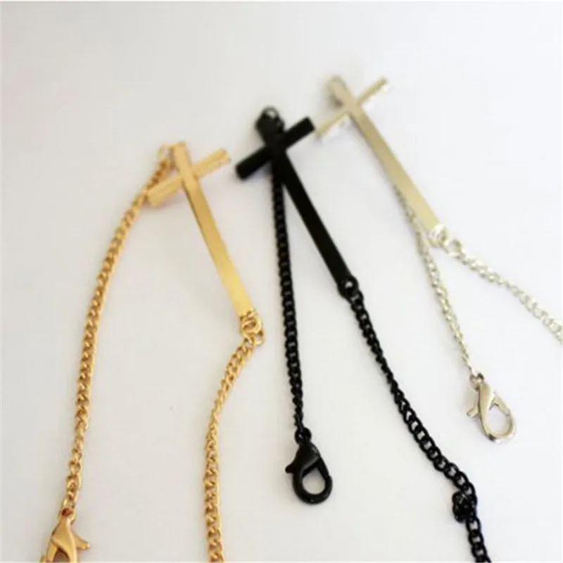 Новинка 2020 Модный женский браслет-цепочка с крестом женские черные браслеты
