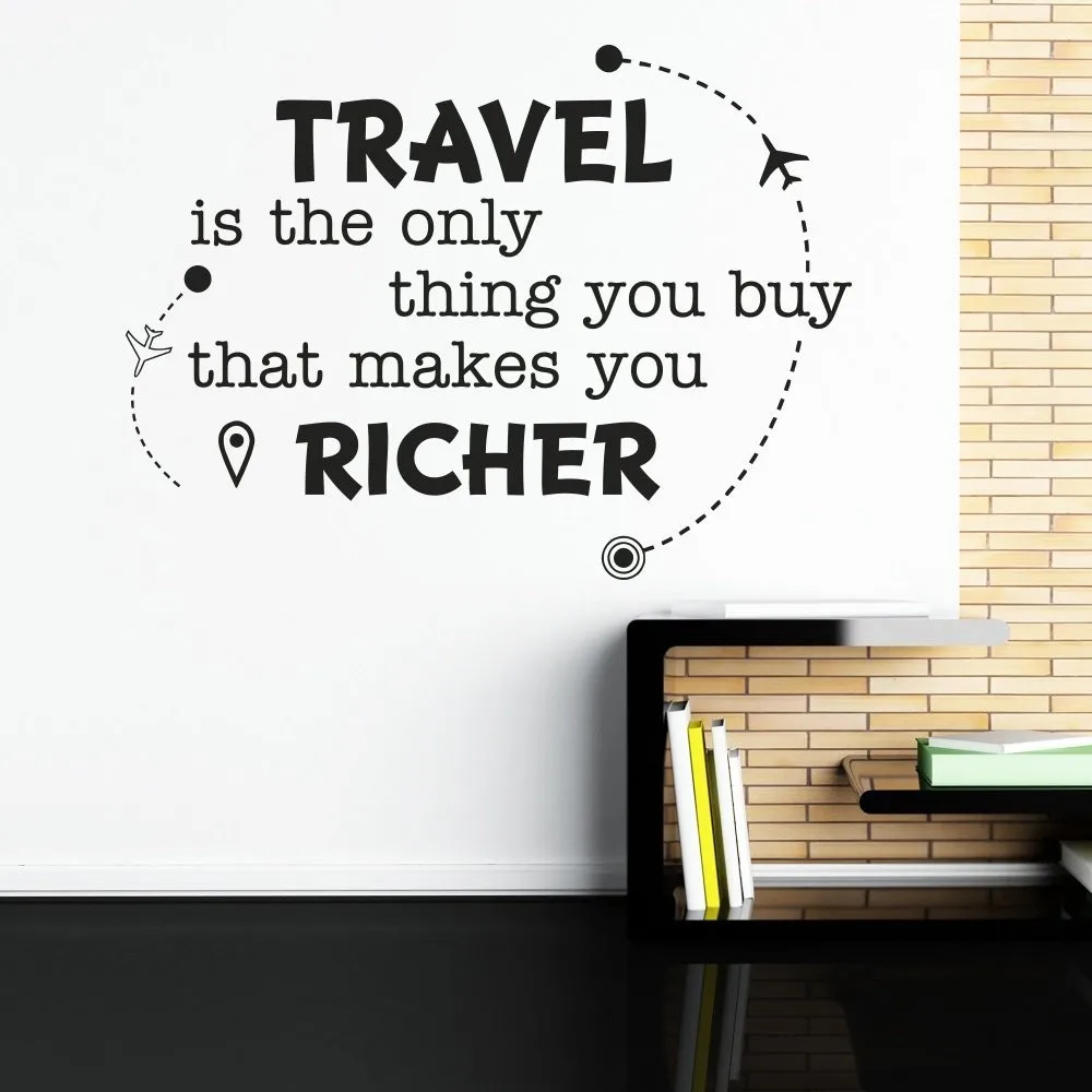 Дорожная виниловая наклейка на стену что делает вас более насыщенным цитатой