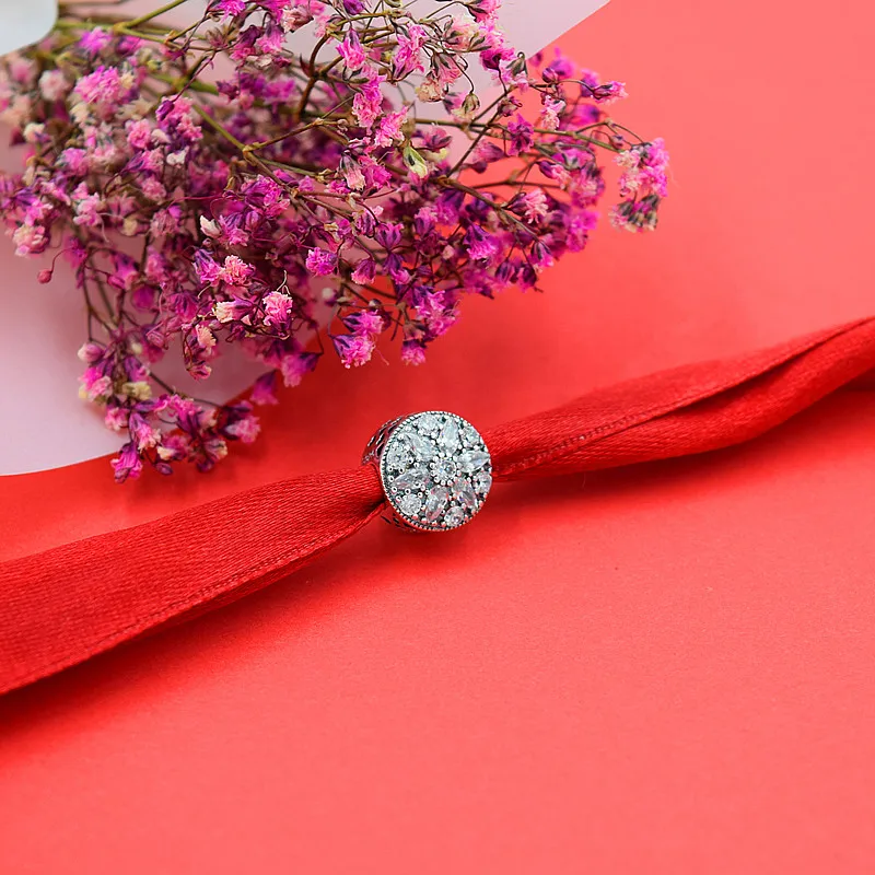 Yanxizao Мода Серебро 925 европейские бусины-подвески с фианитами Fit Pandora стиль браслет