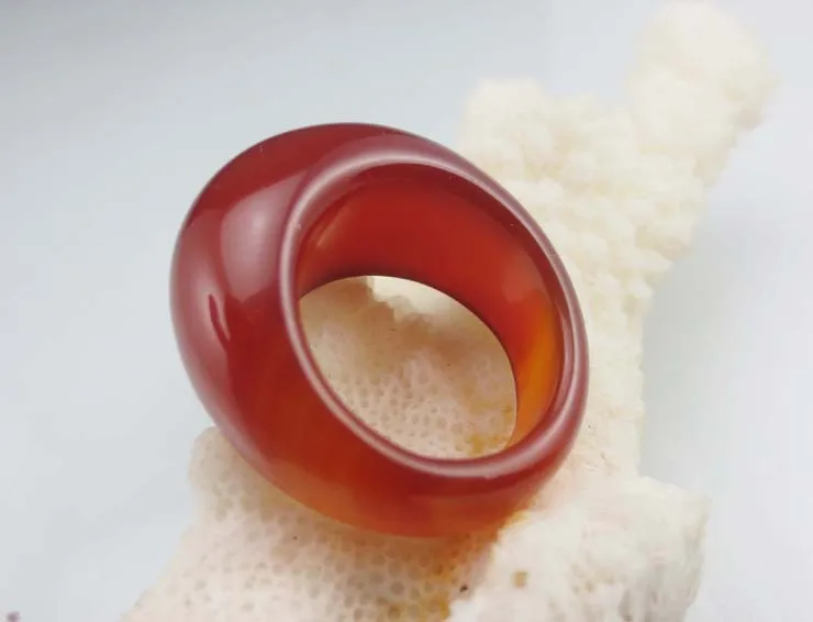 Прямая поставка нефритовое кольцо красный агат камень мужские кольца женские |