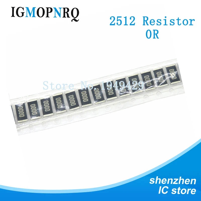Резистор 4000 шт./лот 2512 1% SMD 0.01R-0.091R 0.1R-0.91R 0R 1R-10M в катушке чип фиксированный резистор