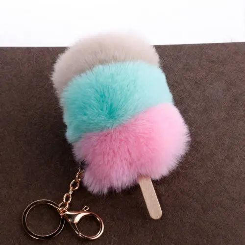 Креативные Плюшевые Пушистые подвески для ключей из искусственного меха